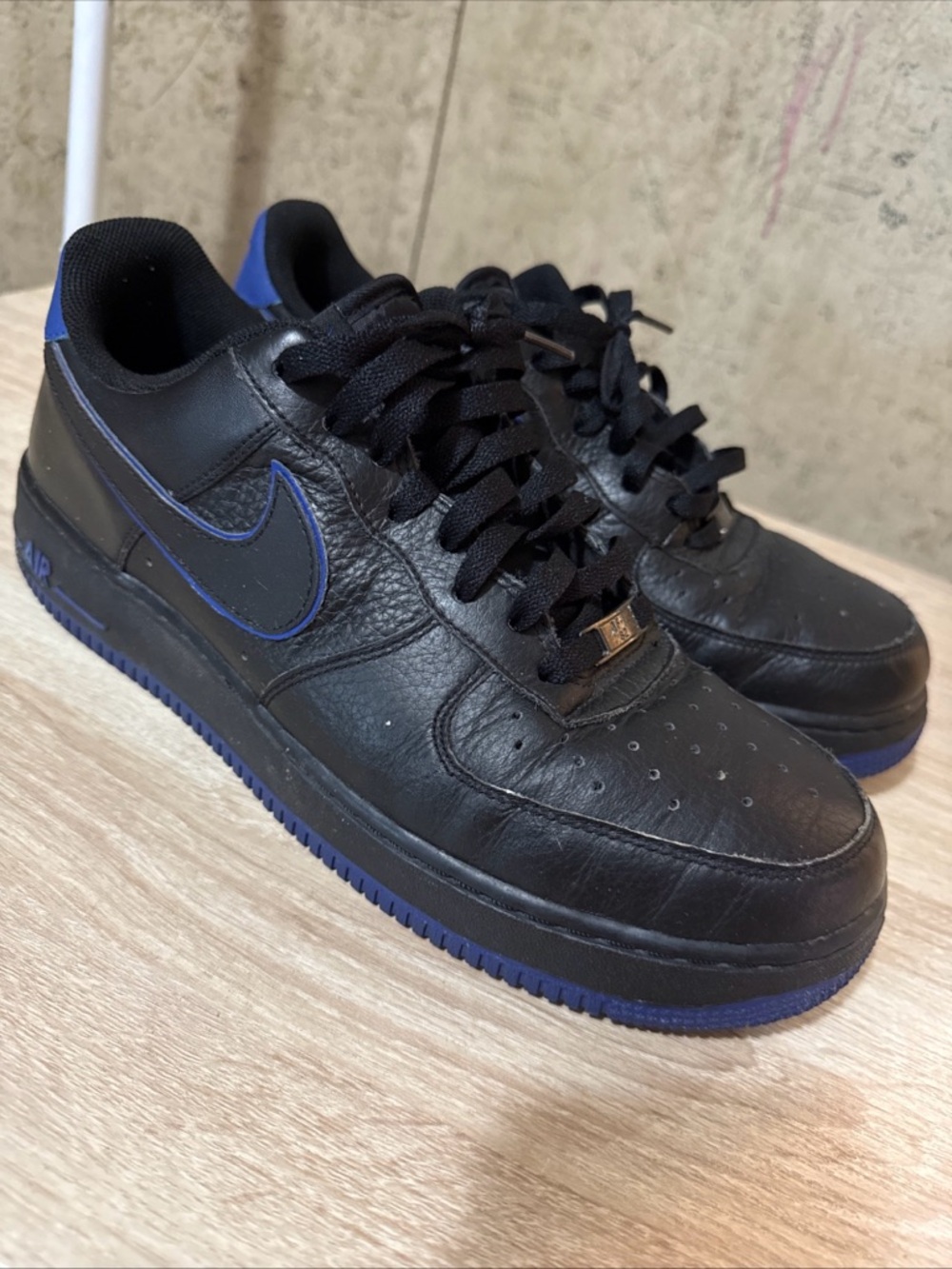 Nike Black Leather Sneakers with “Black Old Royal” 2011